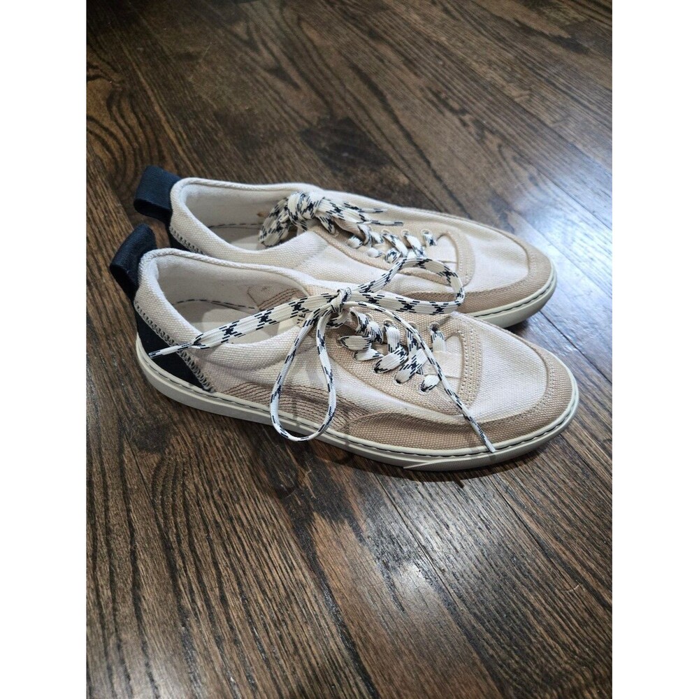 Everlane The Tread-bare Sneaker Womens 8 Natrual Canvas Dark Sapphire Argan Oil